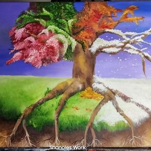 Acrylic and oil painting